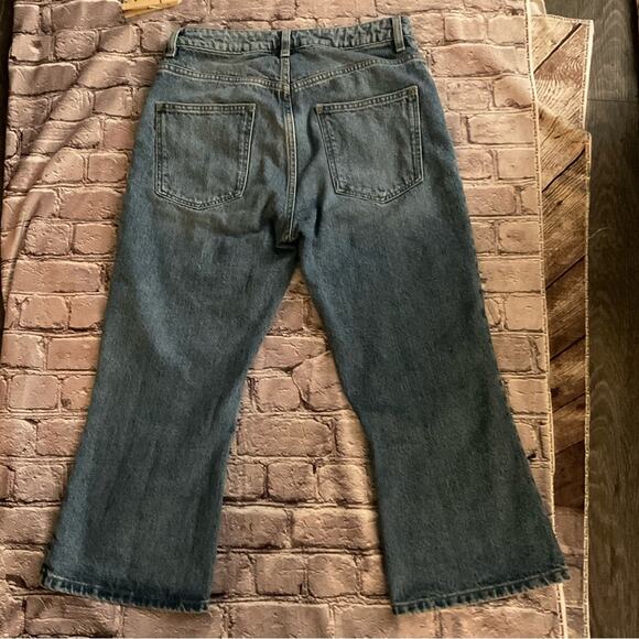 ASOS Blue Remo Key Rebel Capri Jean 28/26 Boho Vacation Classic Summer Fisherman - Picture 4 of 10